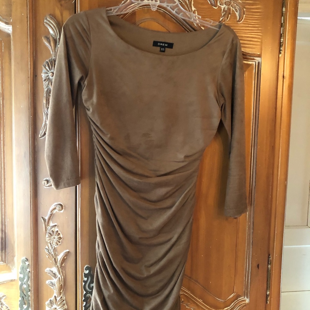 Faux suede dress